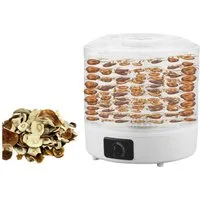 LTC Dörrautomat Gemüse-, Obst- und Pilztrockner 240W 5 Fächer 240 W, einstellbare Leistung, rutschfester Boden