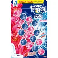WC Frisch WC FRISCH Duftspüler Blüten-Frische 200g Kraft Aktiv WC-Reiniger (Mega-Pack, [4-St. Duftsteine für langanhaltend frischen Duft 50% Anti-Kalk Effekt)