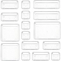 TUWENA Schubladeneinsatz 16/25 Schubladeneinsatz Schubladen Organizer mit 4/5 Größen, Drawer Organizer, Make Up Organizer, Schubladen Ordnungssystem