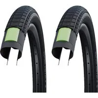 Schwalbe Fahrradreifen 2 Stück 27.5 Zoll Schwalbe Super Moto 70-584 Reifen mit Schläuchen AV, (4-tlg), Pannenschutz: Greenguard