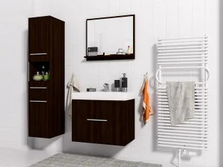 Badmöbel Set 4-Tlg Wenge matt LUCY inkl.Waschtisch