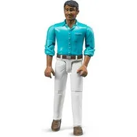 Bruder® Spielfigur Spielfigur Baustelle bworld Mann mittlerer Hauttyp, weiße Hose 60003