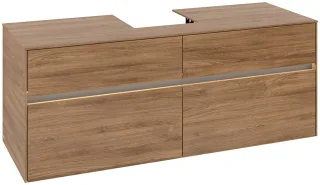 Villeroy & Boch Waschtischunterschrank Collaro C100B0 1400x548x500mm mit Beleuchtung Kansas Oak C100B0RH