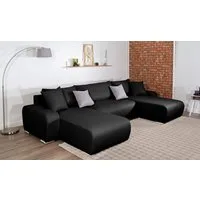 COLLECTION AB Wohnlandschaft Paola U-Form, B: 314 cm, Bettfunktion, Bettkasten & 4 Zierkissen, Federkern