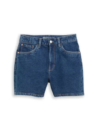 Denim Tom Tailor - TTELIN STRAIGHT High Waist Jeans Shorts used mid stone blue denim - Gr. - S