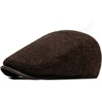 nsihing Flat Cap Schiebermütze Herren Wolle Verstellbare Newsboy Flatcap Barett Klassische Baskenmützen und Schirmmütze im 1920er Gatsby Stil.