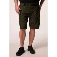 Men Plus Bermudas Cargo-Bermuda Loose Fit Camouflage