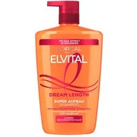 L'ORÉAL PARIS Haarshampoo Elvital Dream Length Shampoo, Spendet Feuchtigkeit, mittlere Deckkraft, passt sich dem Hautton an.