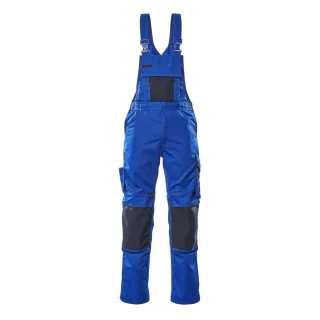MASCOT Augsburg Latzhose mit Knietaschen UNIQUE Kornblau / Schwarzblau 48 - 12169-442-11010-90C48