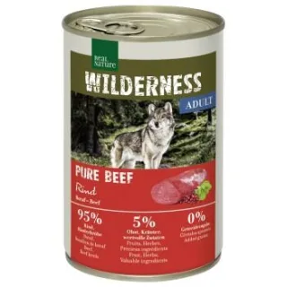 REAL NATURE WILDERNESS Nassfutter Hund, Adult, Pure Beef 12x400 g