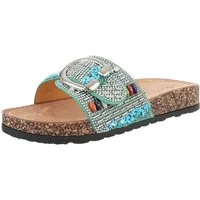Ital-Design Komfortable Sandalen mit Schick – Ideal für den Sommer Pantolette (89322825) Flach Pantoletten in Grün