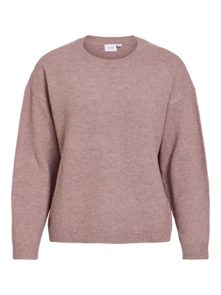 VILA - VILIGA L/S O-NECK KNIT TOP - NOOS Nostalgia Rose - Gr. - S