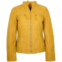 Jilani Lederjacke Frieda Jilani Collection - Damen Lederjacke Lammnappa gelb