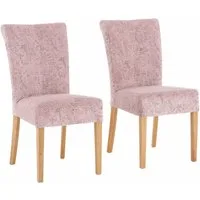 Home affaire 4-Fußstuhl Queen Polsterstuhl (Set, 2 St), verschiedene Bezüge, Gestell Massivholz