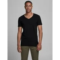 Jack & Jones T-Shirt SLIM- FIT BASIC TEE V-NECK mit V-Ausschnitt