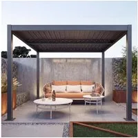 MCW Pergola MCW-L46-11-3x4, BxTxH: 400x300x220 cm, Stabiles Gestell mit Füßen, Windresistenz bis zu 100 km/h
