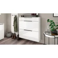 borchardt Möbel Schuhschrank Tom, Hängeschrank mit Glasablage und Metallgriffen