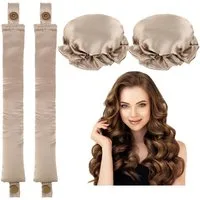 Zaewry Lockenwickler 2 Stück Hitzefreier Lockenwickler, Lockenwickler Über Nacht, DIY Haare Locken Ohne Hitze Frisurenset für Kurzes und Langes Haar