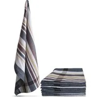 Aspero Geschirrtuch 10 Geschirrtücher Toffee Stripe, (10er Pack)