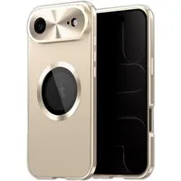 Wigento Handyhülle Für Apple iPhone 17 Air Full Cover MagSafe Hülle Metallrahmen Gold, Magnetverschluss, MagSafe-kompatibel, stoßfest, präzise Aussparungen