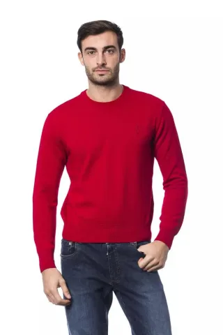 Billionaire Italienische Couture Roter Merinowollpullover für Herren