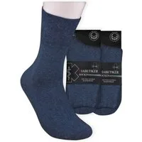 Die Sockenbude Diabetikersocken EXTRA (Bund, 6-Paar, grau blau schwarz) garantiert ohne Gummi