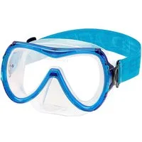 Aqua Speed Schnorchel RAY FS Tauchmaske mit Stoff-Kopfband für Erwachsene / Jugendliche (Einzel Schwimmmaske mit gehärtetem Glas), Taucherbrille Stoffband Einzellinse