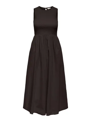 JDY - JDYDIEGO S/L SMOCK MIDI DRESS WVN NOOS Chocolate Torte - Gr. - S