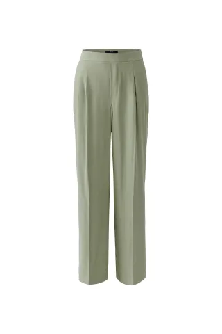Oui - Bundfaltenhose seagrass - Gr. - 42