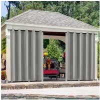 Jibenhome Outdoorgardine Outdoor Vorhang Wetterfest mit Ösen (2 St), Winddicht
