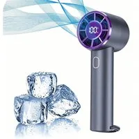 MOPUEA Handventilator Mini Akku Ventilator USB Leise 100 Stufen Tragbares Mit LED Anzeige, Leiser Turbo Luftstrom tragbar wiederaufladbar mit Display