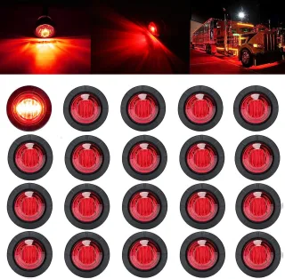 20PCS 12V LED Side Marker Light Indicator Lamp for Car Truck Van Trailer BoatsSide Indicators Signal Lights