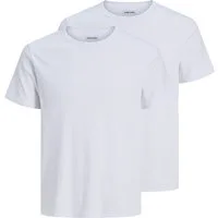 Jack & Jones Rundhalsshirt JJEORGANIC RIB TEE SS CREW NECK 2PK MP (Packung, 2-tlg) Baumwollmischung, slim fit