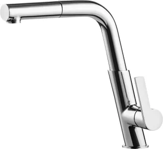 Neuesbad Serie 600 Küchenarmatur mit rechteckigem herausziehbarem Auslauf, Oberfläche: chrom NB1BQS_073M1