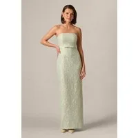 Adrianna Papell Abendkleid Glitter Jacquard Gown Elegantes, metallisches Jacquard- -d-Trägerloses Kleid