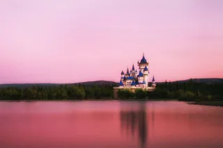 queence Acrylglasbild "Schloss" Märchen  Märchenbilder  Prinzen  Prinzessinnen  Schloss Fine Art-Print in Galeriequalität
