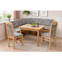 moebel-direkt-online Sitzgruppe 4tlg. Eckbankgruppe bestehend aus Truheneckbank, Esstisch, Stühlen, (Spar-Set, 4teiliges Set)