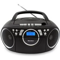 Karcher RR-5042-B Boombox (UKW (FM), tragbarer CD-Player mit UKW Radio, Kassettendeck)
