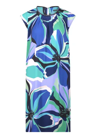 Betty Barclay - Jerseykleid Blau/Grün - Gr. - 36