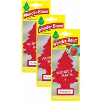 Wunder-Baum Dekohänger Erdbeeren 3er Duftbäumchen Wunderbaum 3 Set Lufterfrischer