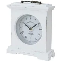BOLTZE GRUPPE GmbH Uhr Tischuhr Betty Analog Holz L21 B.6,5 H.24 cm weiß