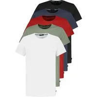 SUBLEVEL T-Shirt Herren Basic Shirt 5er Pack schwarz und weiß (5-tlg) Basic Shirt Sparpack