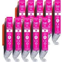 Druckerparadies 10er Sparpack Magenta für Canon 581 XXL Druckerpatronen Tintenpatrone (10-tlg., TS6150 TS6151 TS6240 TS6241 TS6250 TS6251 TS6350 TS6351 TS705)