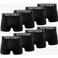 FortyFour Boxershorts 8 Stück S-7XL Männer Unterhosen Schwarz (Vorteilspack, 8er Pack) S - 7XL