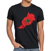 style3 T-Shirt Flagge Marokko Fußball Sport Morocco WM EM Fahne