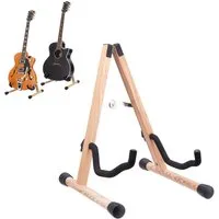 relaxdays Gitarrenständer Faltbarer Gitarrenständer, hellbraun