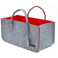 DuneDesign Einkaufsshopper 30l Tragetasche Filz - Schwerlast Einkaufstasche - Shopper bis 25kg, Faltbar - Kaminholztasche - Wäschekorb - Spielzeugkorb