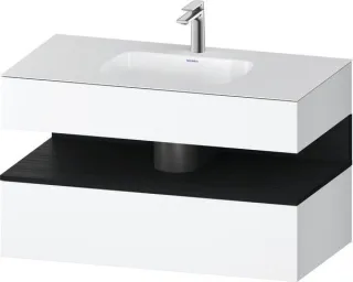Duravit Qatego Einbauwaschtisch mit Konsolenwaschtischunterbau Weiß Matt 1000x550x600 mm - QA4786016 QA4786016180010