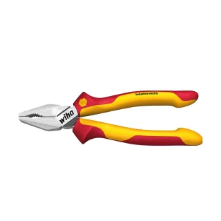 Wiha Kombizange Industrial electric mit DynamicJoint und OptiGrip mit extra langer Schneide - 5 Stück - 38855