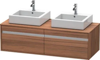 Duravit Ketho Konsolenwaschtischunterbau wandhängend Nussbaum Matt 1400x550x426 mm - KT6697B7979 KT6697B7979